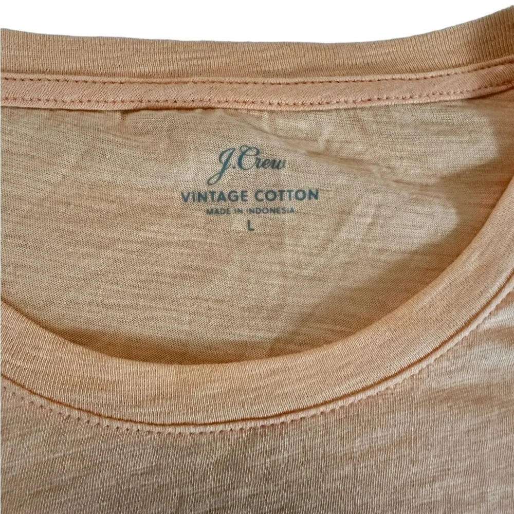 J. Crew 100% Cotton Peach Orange Short Sleeve Tee Size L - Picture 10 of 17